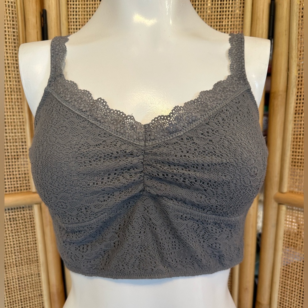 Gilly Hicks Bralette grey lace size Large